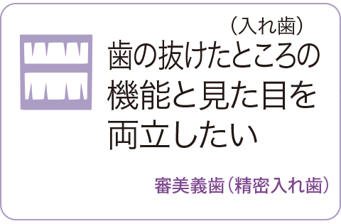 審美歯科(精密入れ歯)のページへ